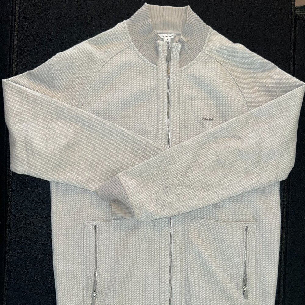 Calvin Klein Gray Zip Up Jacket Size Medium